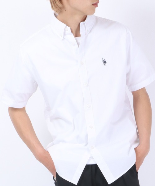 U.S. POLO ASSN.(ユーエスポロアッスン)の「U.S. POLO ASSN.(ユーエスポロアッスン)ワンポイントロゴ 刺繍ボタンダウンシャツ メンズ レディース/半袖シャツ(シャツ/ブラウス・メンズ・ホワイト/ブラック/ベージュ/ネイビー/ホワイト系その他/ブルー系その他/ブルー系その他2・LL/M/L)」の13枚目の写真