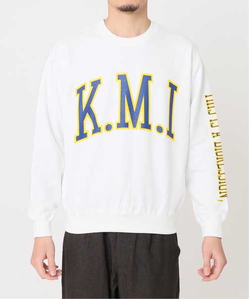 JOURNAL STANDARD（ジャーナルスタンダード）の「【かまいたち×JOURNAL STANDARD】K.M.I ロゴ スウェット/カレッジロゴ（スウェット・メンズ・ホワイト/ネイビー・MEDIUM/LARGE/X-LARGE）」の15枚目の写真