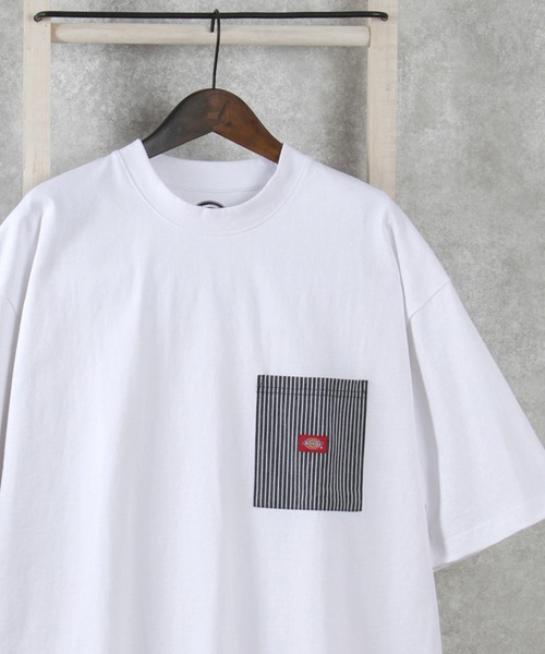 Dickies（ディッキーズ）の「【DICKIES／ディッキーズ】ミニロゴビッグポケット半袖Tシャツ/オーバーサイズ/ユニセックス（Tシャツ/カットソー・メンズ・ブラック/アッシュグレー/ホワイト系その他/ブルー系その他/ブルー/ホワイト/ベージュ系その他/ラベンダー/ブラック系その他/ベージュ・M/L/XL）」の3枚目の写真