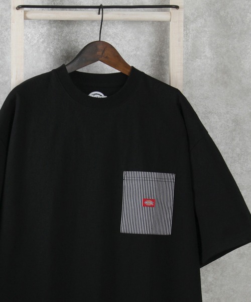 Dickies（ディッキーズ）の「【DICKIES／ディッキーズ】ミニロゴビッグポケット半袖Tシャツ/オーバーサイズ/ユニセックス（Tシャツ/カットソー・メンズ・ブラック/アッシュグレー/ホワイト系その他/ブルー系その他/ブルー/ホワイト/ベージュ系その他/ラベンダー/ブラック系その他/ベージュ・M/L/XL）」の5枚目の写真