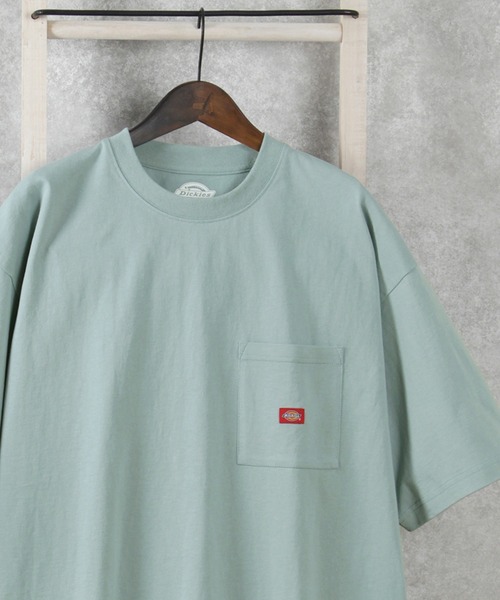 Dickies（ディッキーズ）の「【DICKIES／ディッキーズ】ミニロゴビッグポケット半袖Tシャツ/オーバーサイズ/ユニセックス（Tシャツ/カットソー・メンズ・ブラック/アッシュグレー/ホワイト系その他/ブルー系その他/ブルー/ホワイト/ベージュ系その他/ラベンダー/ブラック系その他/ベージュ・M/L/XL）」の8枚目の写真