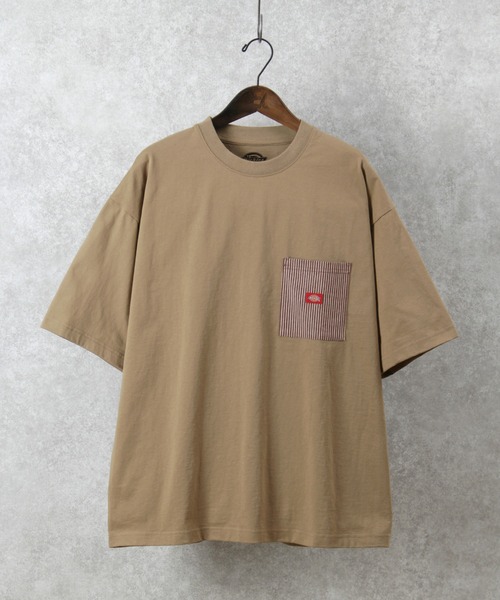 Dickies（ディッキーズ）の「【DICKIES／ディッキーズ】ミニロゴビッグポケット半袖Tシャツ/オーバーサイズ/ユニセックス（Tシャツ/カットソー・メンズ・ブラック/アッシュグレー/ホワイト系その他/ブルー系その他/ブルー/ホワイト/ベージュ系その他/ラベンダー/ブラック系その他/ベージュ・M/L/XL）」の19枚目の写真