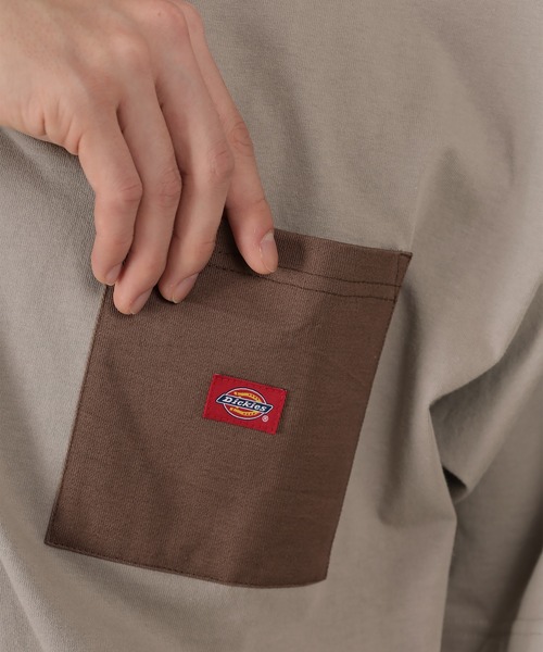 Dickies（ディッキーズ）の「【DICKIES／ディッキーズ】ミニロゴビッグポケット半袖Tシャツ/オーバーサイズ/ユニセックス（Tシャツ/カットソー・メンズ・ブラック/アッシュグレー/ホワイト系その他/ブルー系その他/ブルー/ホワイト/ベージュ系その他/ラベンダー/ブラック系その他/ベージュ・M/L/XL）」の16枚目の写真