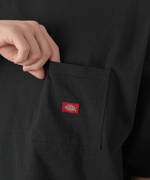 Dickies（ディッキーズ）の「【DICKIES／ディッキーズ】ミニロゴビッグポケット半袖Tシャツ/オーバーサイズ/ユニセックス（Tシャツ/カットソー・メンズ・ブラック/アッシュグレー/ホワイト系その他/ブルー系その他/ブルー/ホワイト/ベージュ系その他/ラベンダー/ブラック系その他/ベージュ・M/L/XL）」の12枚目の写真