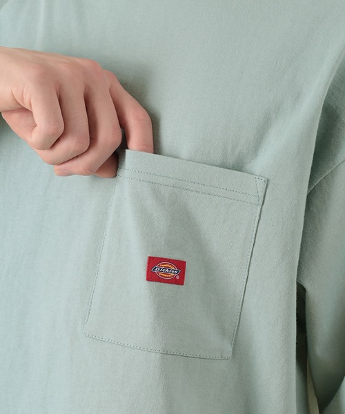 Dickies（ディッキーズ）の「【DICKIES／ディッキーズ】ミニロゴビッグポケット半袖Tシャツ/オーバーサイズ/ユニセックス（Tシャツ/カットソー・メンズ・ブラック/アッシュグレー/ホワイト系その他/ブルー系その他/ブルー/ホワイト/ベージュ系その他/ラベンダー/ブラック系その他/ベージュ・M/L/XL）」の22枚目の写真
