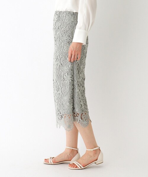 AG by aquagirl（エージーバイアクアガール）の「◆フラワーレースタイトスカート（スカート・レディース・ガンメタ/オリーブ/イエロー/サンドベージュ・36/38/40）」の8枚目の写真