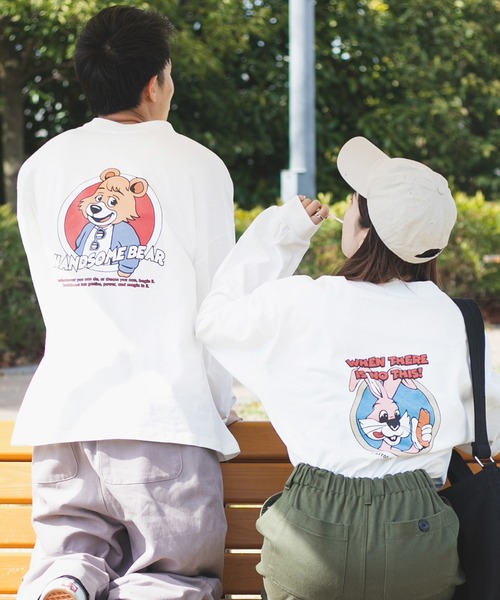ユニセックス フルーツ＆ベア ジャージーTシャツ δ PairPair（ペアペア）の「アニマルロンT(ユニセックス)（Tシャツ