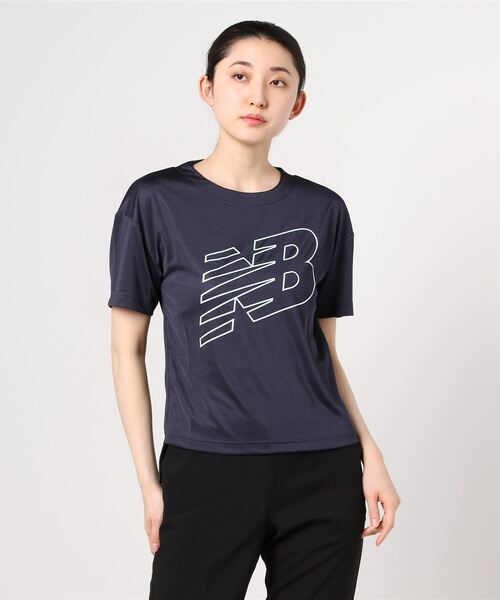 NEW BALANCE（ニューバランス）の「ニューバランス New Balance WT11153（Tシャツ/カットソー・レディース・ネイビー/グレー・S/XL/M/L）」の2枚目の写真