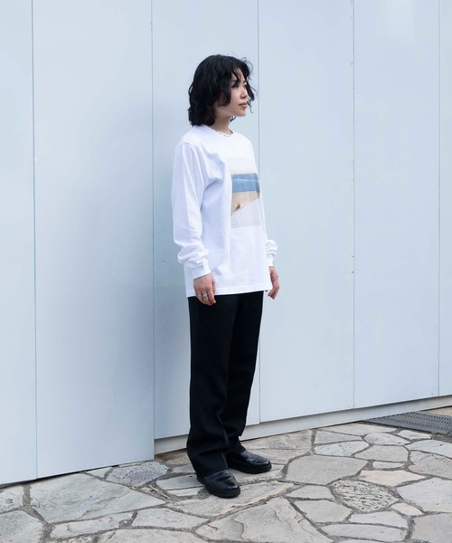 POET MEETS DUBWISE（ポエットミーツダブワイズ）の「【POET MEETS DUBWISE】Dawn Photo Inkjet L/S Tシャツ（Tシャツ/カットソー・メンズ・ホワイト・M/L/S/XL）」の4枚目の写真