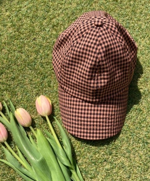 WC(ダブル シー)の「ギンガムチェックキャップ(キャップ・レディース・ブラック/オレンジ/グリーン・FREE)」の3枚目の写真