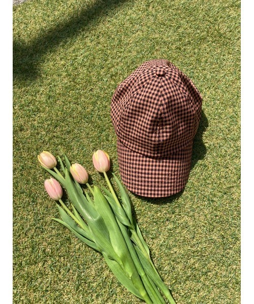 WC(ダブル シー)の「ギンガムチェックキャップ(キャップ・レディース・ブラック/オレンジ/グリーン・FREE)」の5枚目の写真