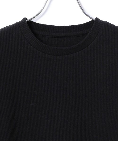 ADAM ET ROPE'(アダムエロペ)の「【アウトレット店舗・WEB限定】プリーツリブ5分袖プルオーバー(Tシャツ/カットソー・レディース・ブラック/レッド/ホワイト・FREE)」の7枚目の写真