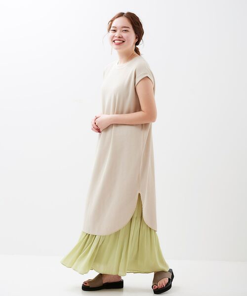 le.coeur blanc(ルクールブラン)の「カッセンヨウリュウギャザースカート(スカート・レディース・ライトグレー/ダークブラウン/ライトグリーン・38/36)」の6枚目の写真