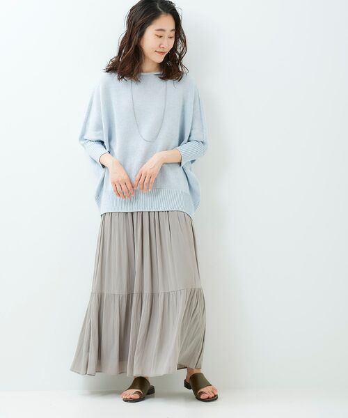 le.coeur blanc(ルクールブラン)の「カッセンヨウリュウギャザースカート(スカート・レディース・ライトグレー/ダークブラウン/ライトグリーン・38/36)」の11枚目の写真