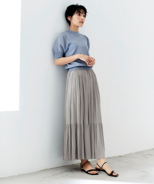 le.coeur blanc(ルクールブラン)の「カッセンヨウリュウギャザースカート(スカート・レディース・ライトグレー/ダークブラウン/ライトグリーン・38/36)」の19枚目の写真