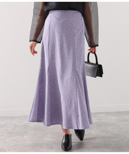 Alluge(アルージュ)の「ランダムドットマーメイドスカート(スカート・レディース・イエロー/ブラック/ラベンダー・FREE)」の1枚目の写真