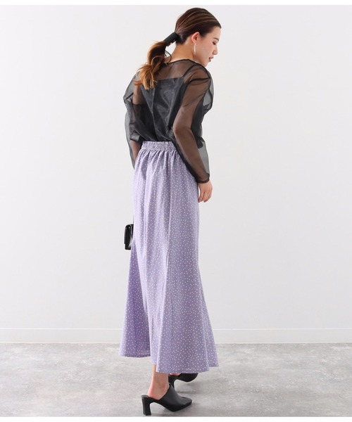 Alluge(アルージュ)の「ランダムドットマーメイドスカート(スカート・レディース・イエロー/ブラック/ラベンダー・FREE)」の6枚目の写真