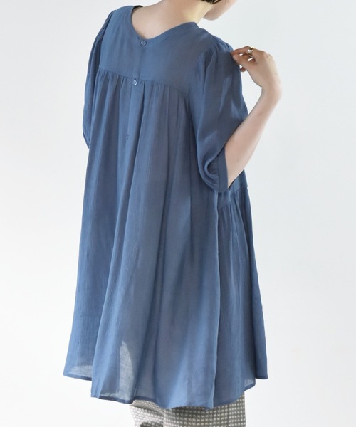 RETRO GIRL（レトロガール）の「2WAYチュニックブラウス（チュニック・レディース・オフホワイト/ライトベージュ/ブルー・FREE）」の19枚目の写真