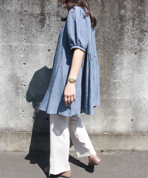 RETRO GIRL（レトロガール）の「2WAYチュニックブラウス（チュニック・レディース・オフホワイト/ライトベージュ/ブルー・FREE）」の14枚目の写真