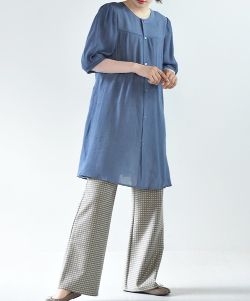 RETRO GIRL（レトロガール）の「2WAYチュニックブラウス（チュニック・レディース・オフホワイト/ライトベージュ/ブルー・FREE）」の20枚目の写真