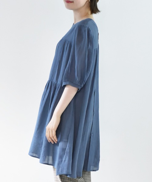 RETRO GIRL（レトロガール）の「2WAYチュニックブラウス（チュニック・レディース・オフホワイト/ライトベージュ/ブルー・FREE）」の18枚目の写真