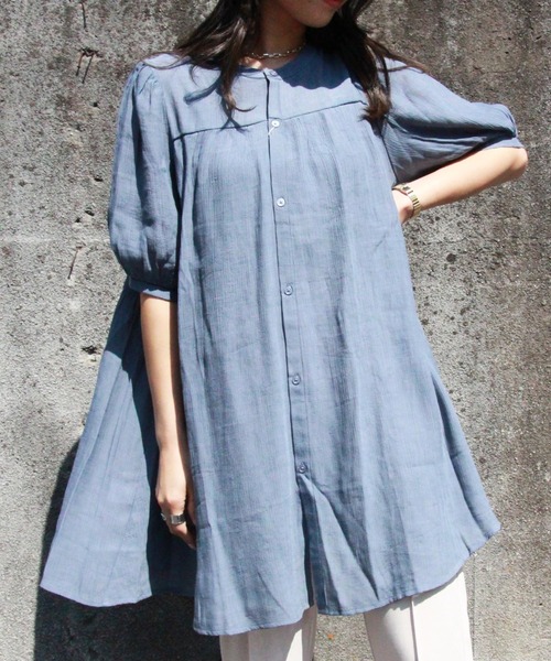 RETRO GIRL（レトロガール）の「2WAYチュニックブラウス（チュニック・レディース・オフホワイト/ライトベージュ/ブルー・FREE）」の12枚目の写真