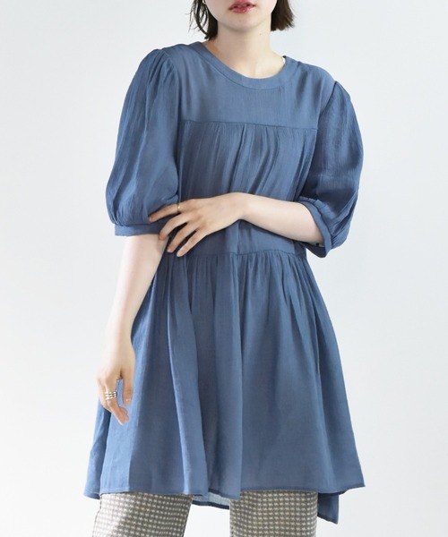 RETRO GIRL（レトロガール）の「2WAYチュニックブラウス（チュニック・レディース・オフホワイト/ライトベージュ/ブルー・FREE）」の17枚目の写真