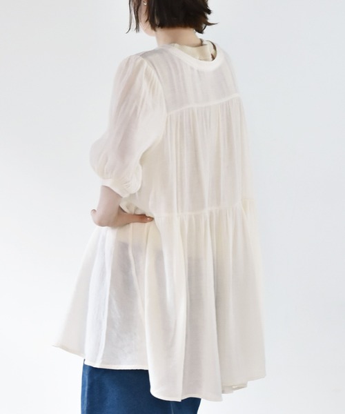 RETRO GIRL（レトロガール）の「2WAYチュニックブラウス（チュニック・レディース・オフホワイト/ライトベージュ/ブルー・FREE）」の11枚目の写真