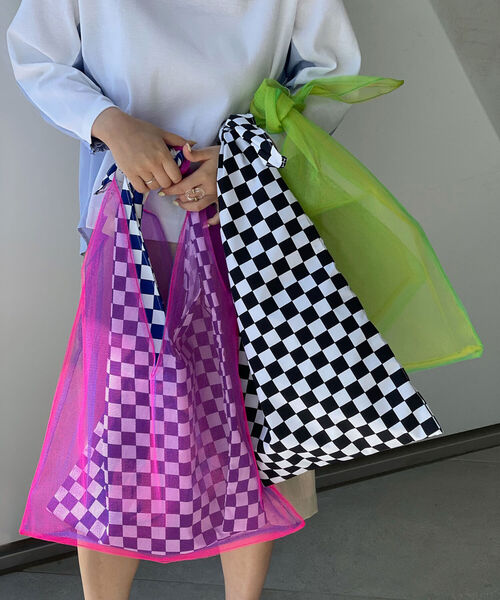 HOLLINGWORTH COUNTRY OUTFITTERS（ホリングワース カントリーアウトフィッターズ）の「メッシュ結びバッグ（ショルダーバッグ・レディース・パープル系その他3/グリーン系その他3・FREE）」の16枚目の写真