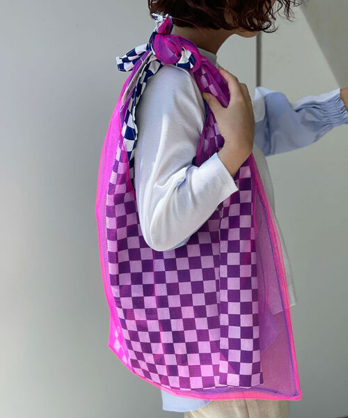 HOLLINGWORTH COUNTRY OUTFITTERS（ホリングワース カントリーアウトフィッターズ）の「メッシュ結びバッグ（ショルダーバッグ・レディース・パープル系その他3/グリーン系その他3・FREE）」の14枚目の写真