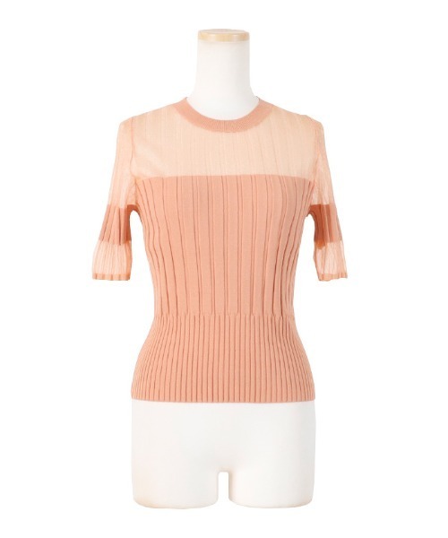 AMBIENT（アンビエント）の「ｼｰｽﾙｰﾘﾌﾞｼｮｰﾄｽﾘｰﾌﾞﾆｯﾄ（ニット/セーター・レディース・ブラック/グリーン/ピンク・FREE）」の6枚目の写真