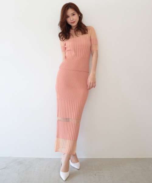 AMBIENT（アンビエント）の「ｼｰｽﾙｰﾘﾌﾞｼｮｰﾄｽﾘｰﾌﾞﾆｯﾄ（ニット/セーター・レディース・ブラック/グリーン/ピンク・FREE）」の7枚目の写真