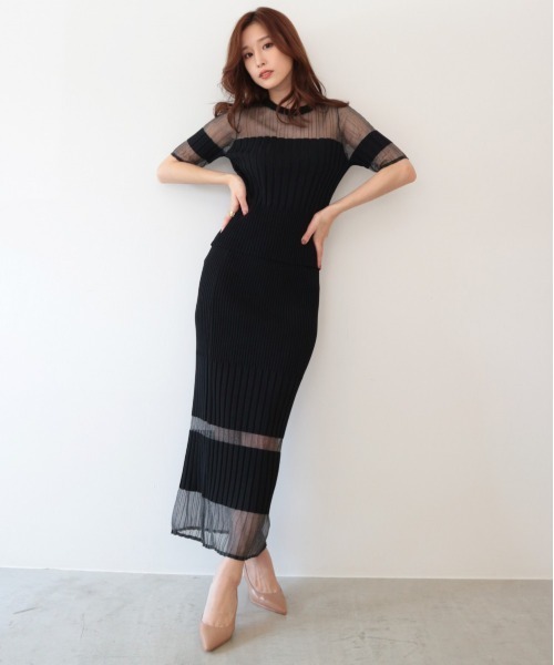 AMBIENT（アンビエント）の「ｼｰｽﾙｰﾘﾌﾞｼｮｰﾄｽﾘｰﾌﾞﾆｯﾄ（ニット/セーター・レディース・ブラック/グリーン/ピンク・FREE）」の10枚目の写真