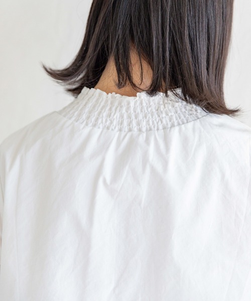 Mysa&Liina（ミーサリーナ）の「レイヤードシャーリングティアードワンピース（ワンピース・レディース・オフホワイト/イエロー/ベージュ/ブラック・M）」の9枚目の写真