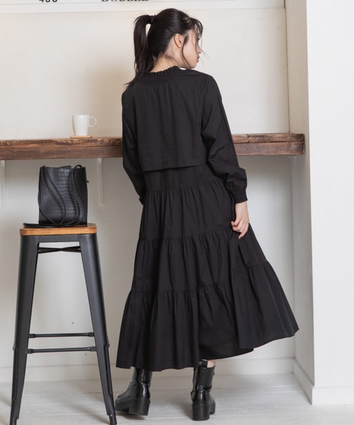 Mysa&Liina（ミーサリーナ）の「レイヤードシャーリングティアードワンピース（ワンピース・レディース・オフホワイト/イエロー/ベージュ/ブラック・M）」の16枚目の写真