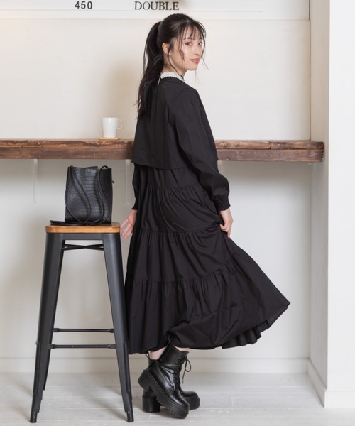 Mysa&Liina（ミーサリーナ）の「レイヤードシャーリングティアードワンピース（ワンピース・レディース・オフホワイト/イエロー/ベージュ/ブラック・M）」の20枚目の写真