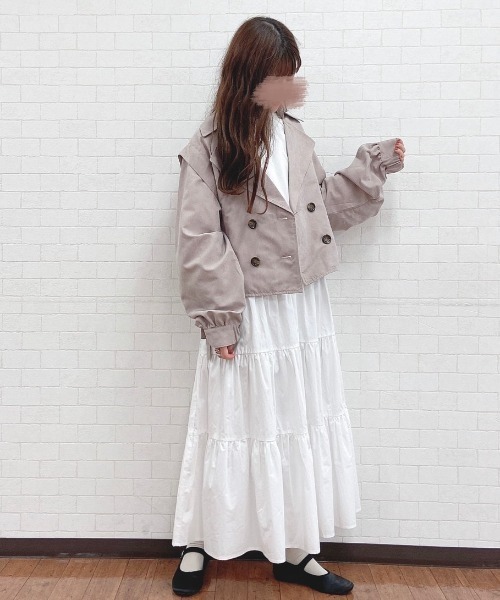 Mysa&Liina（ミーサリーナ）の「レイヤードシャーリングティアードワンピース（ワンピース・レディース・オフホワイト/イエロー/ベージュ/ブラック・M）」の10枚目の写真