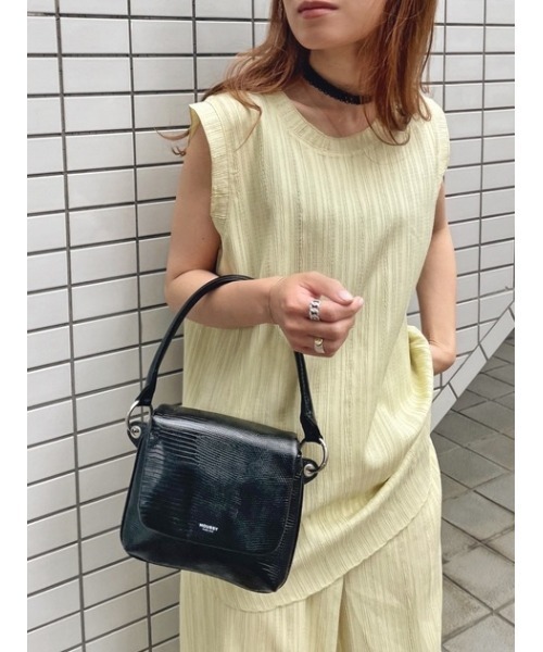 MOUSSY（マウジー）の「2LAYER SHOULDER バッグ（ショルダーバッグ・レディース・サックスブルー/ブラック/ライトグリーン・FREE）」の5枚目の写真