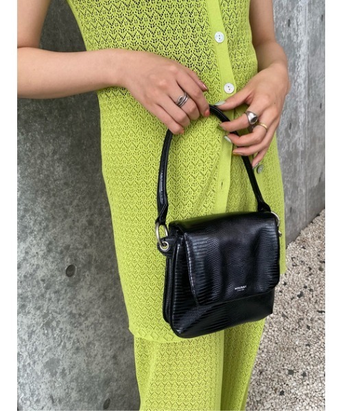 MOUSSY（マウジー）の「2LAYER SHOULDER バッグ（ショルダーバッグ・レディース・サックスブルー/ブラック/ライトグリーン・FREE）」の10枚目の写真