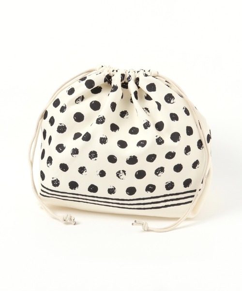 studio CLIP(スタディオクリップ)の「21アソート柄巾着バッグ(トートバッグ・レディース・ライトグレー/ピンク/ネイビー/アイボリー/ブルー/グリーン・FREE)」の3枚目の写真