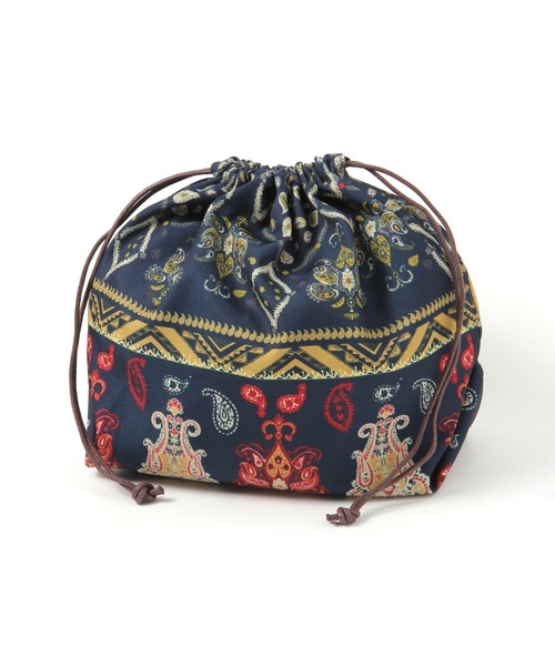 studio CLIP(スタディオクリップ)の「21アソート柄巾着バッグ(トートバッグ・レディース・ライトグレー/ピンク/ネイビー/アイボリー/ブルー/グリーン・FREE)」の4枚目の写真