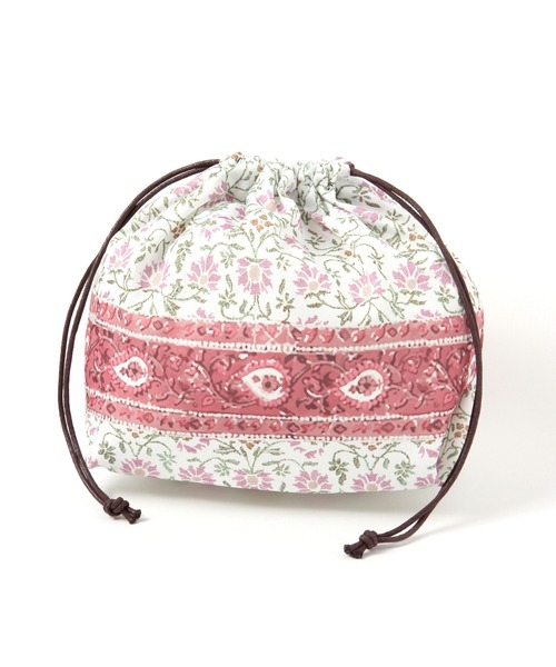 studio CLIP(スタディオクリップ)の「21アソート柄巾着バッグ(トートバッグ・レディース・ライトグレー/ピンク/ネイビー/アイボリー/ブルー/グリーン・FREE)」の6枚目の写真