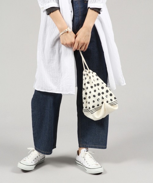 studio CLIP(スタディオクリップ)の「21アソート柄巾着バッグ(トートバッグ・レディース・ライトグレー/ピンク/ネイビー/アイボリー/ブルー/グリーン・FREE)」の19枚目の写真