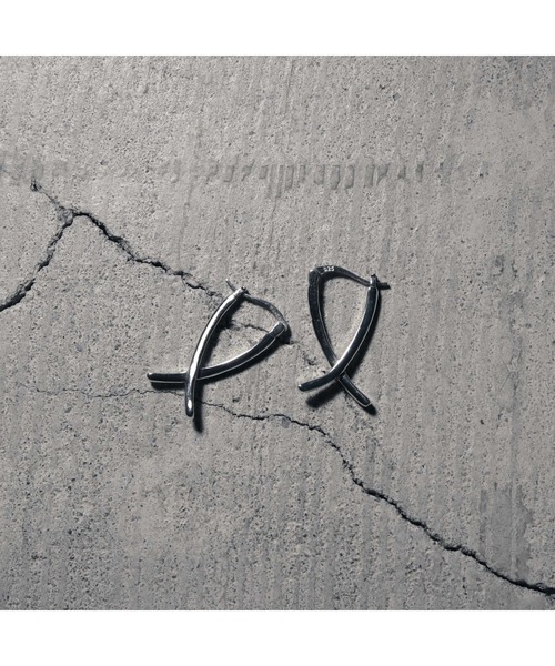 YArKA（ヤーカ）の「【YArKA/ヤーカ】silver925 cross pole pierce[kuk]/クロスポールピアス シルバー925（ピアス（両耳用）・レディース・シルバー・FREE）」の3枚目の写真