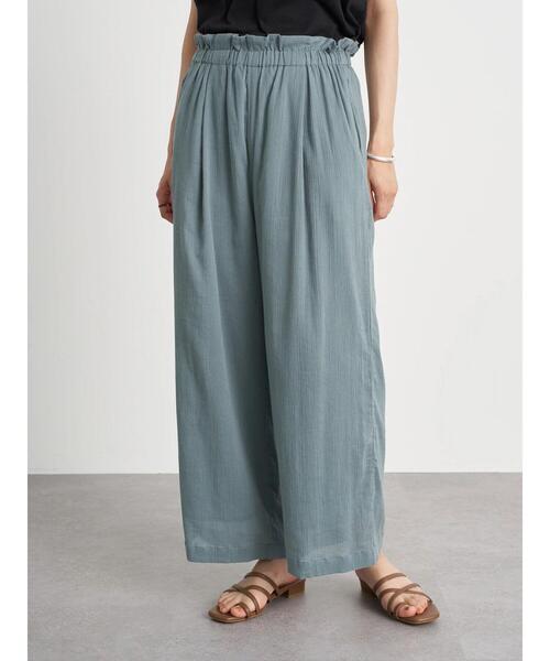 earth music&ecology(アースミュージックアンドエコロジー)の「コットン楊柳パンツ *(その他パンツ・レディース・ブラック/グリーン/モカ/テラコッタ・FREE)」の6枚目の写真