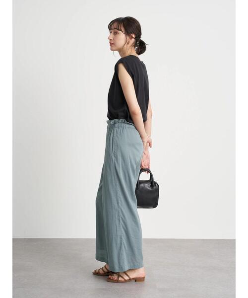 earth music&ecology(アースミュージックアンドエコロジー)の「コットン楊柳パンツ *(その他パンツ・レディース・ブラック/グリーン/モカ/テラコッタ・FREE)」の10枚目の写真