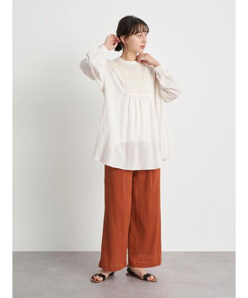 earth music&ecology(アースミュージックアンドエコロジー)の「コットン楊柳パンツ *(その他パンツ・レディース・ブラック/グリーン/モカ/テラコッタ・FREE)」の12枚目の写真