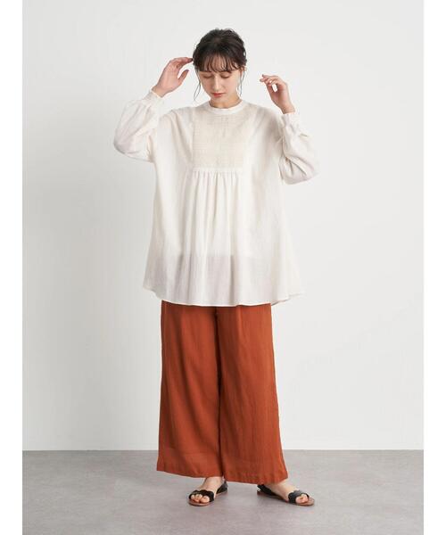 earth music&ecology(アースミュージックアンドエコロジー)の「コットン楊柳パンツ *(その他パンツ・レディース・ブラック/グリーン/モカ/テラコッタ・FREE)」の13枚目の写真