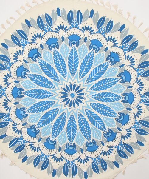 チャイハネ（チャイハネ）の「【チャイハネ】メンデルフリンジ付きラウンドクロス（インテリア雑貨・レディース・ピンク/イエロー/ブルー/グリーン・FREE）」の14枚目の写真