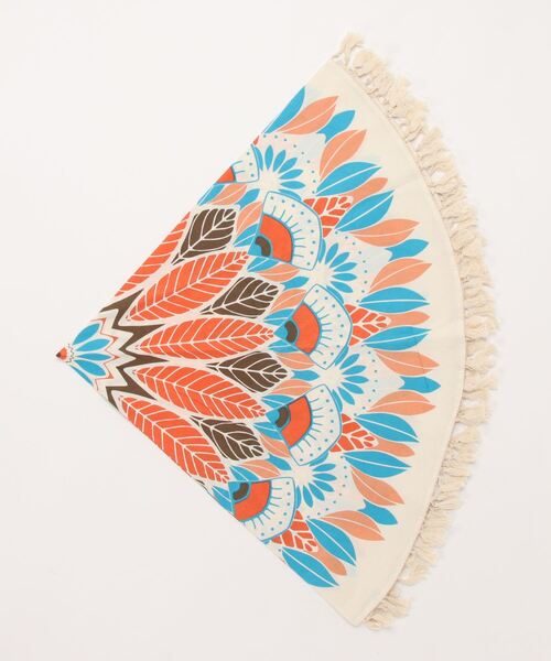 チャイハネ（チャイハネ）の「【チャイハネ】メンデルフリンジ付きラウンドクロス（インテリア雑貨・レディース・ピンク/イエロー/ブルー/グリーン・FREE）」の10枚目の写真